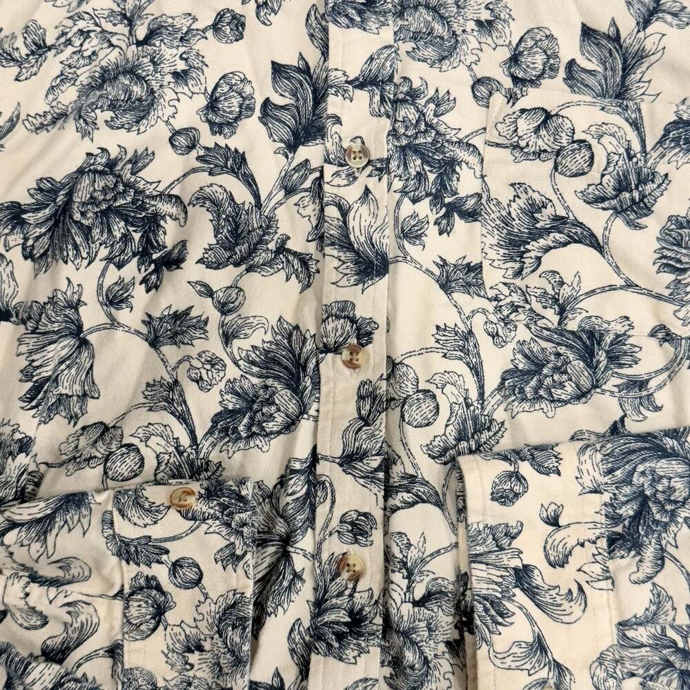 Obey Propaganda XL Floral Toile Button Down Flannel Shirt - Picture 2 of 7